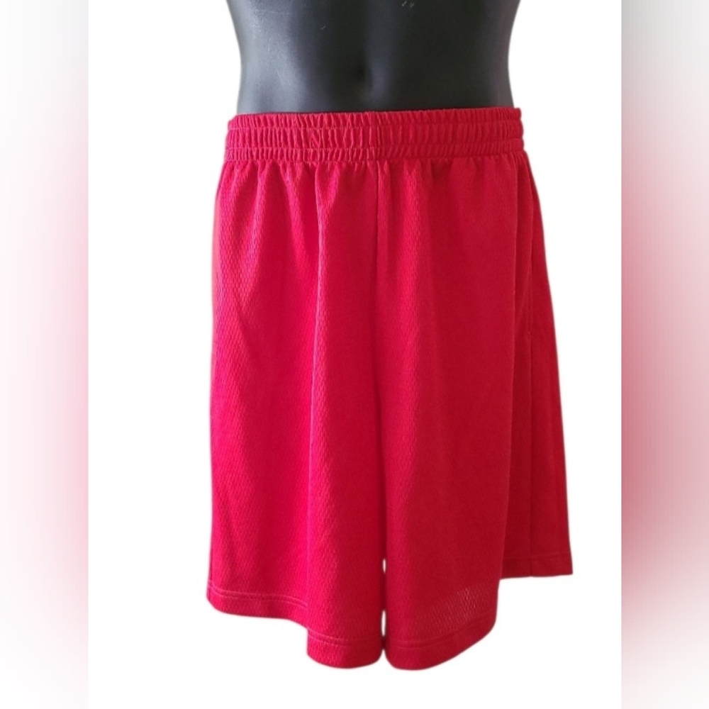 Athletics MENS RED GYM SHORTS
